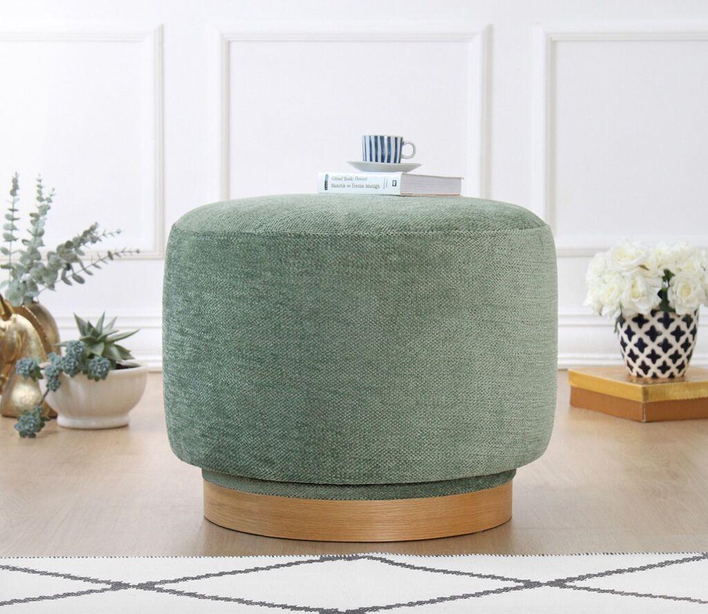 Atelier del Sofa Tabure Turneed, 55x43x55cm, Zeleni