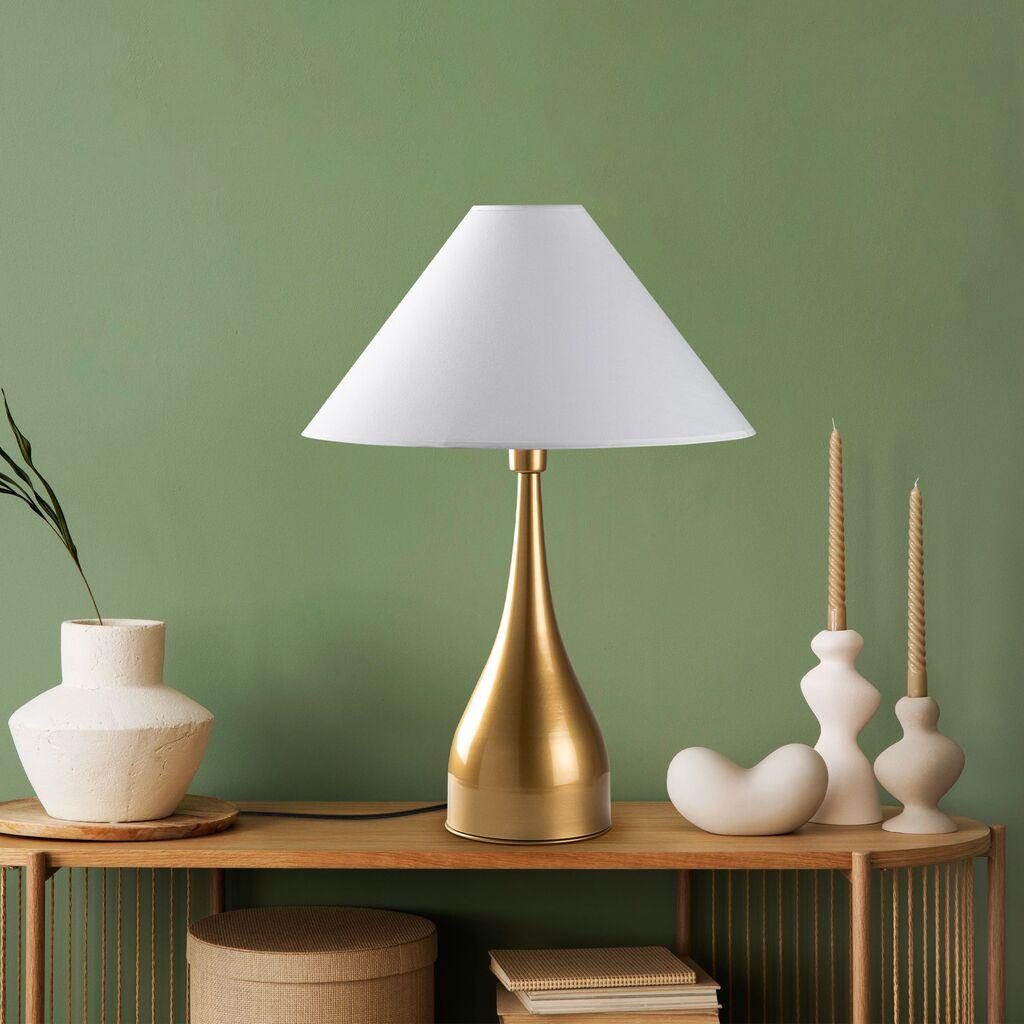 Opviq Stona lampa Luna-15276, 50x50x68 cm, IP20, Zlatno-bele boje