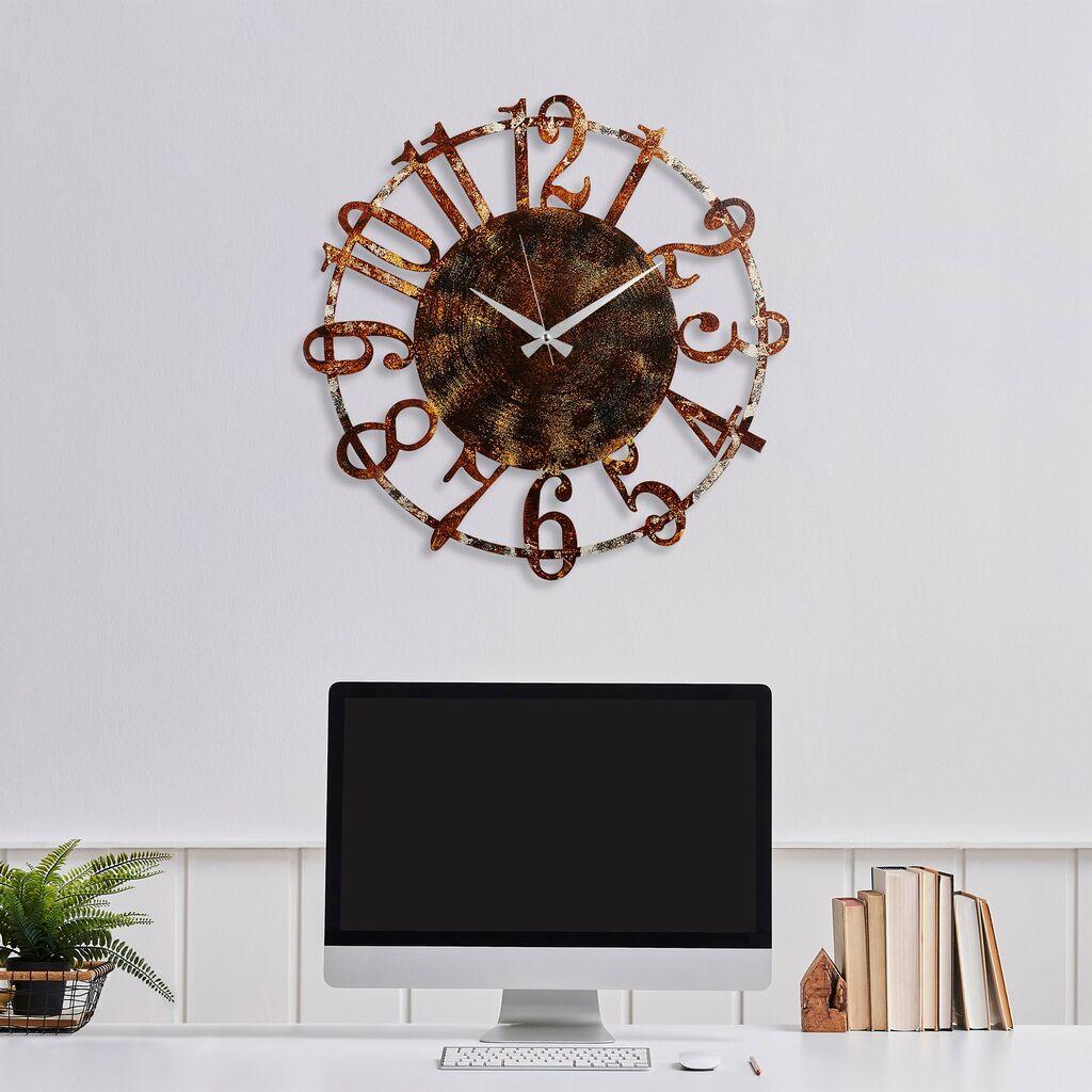 Wallity Zidni sat Metal Wall Clock 15 - 2, 48 cm, Bakarni