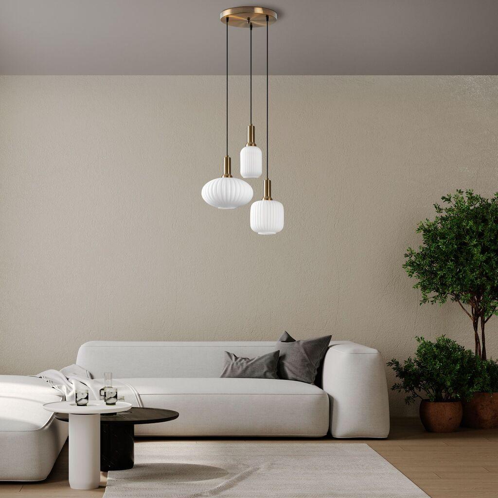 Opviq Luster Asker-15201, 55x55x130cm, IP20, Belo-zlatne boje