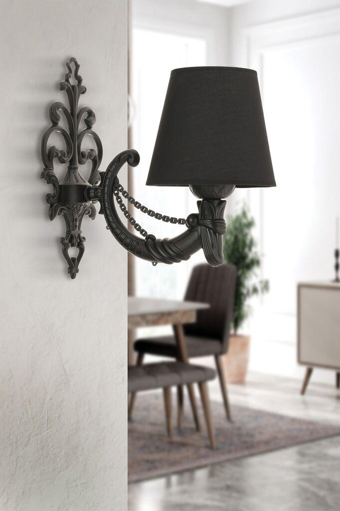 Opviq Zidna lampa Gloria, 15x10x13cm, IP20, Crna