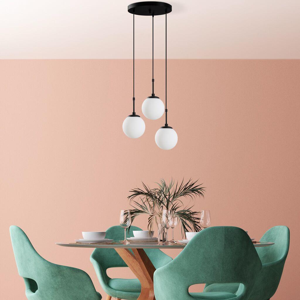 Opviq Luster Orbital-15-14006, 36x36x115cm, IP20, Belo-crni