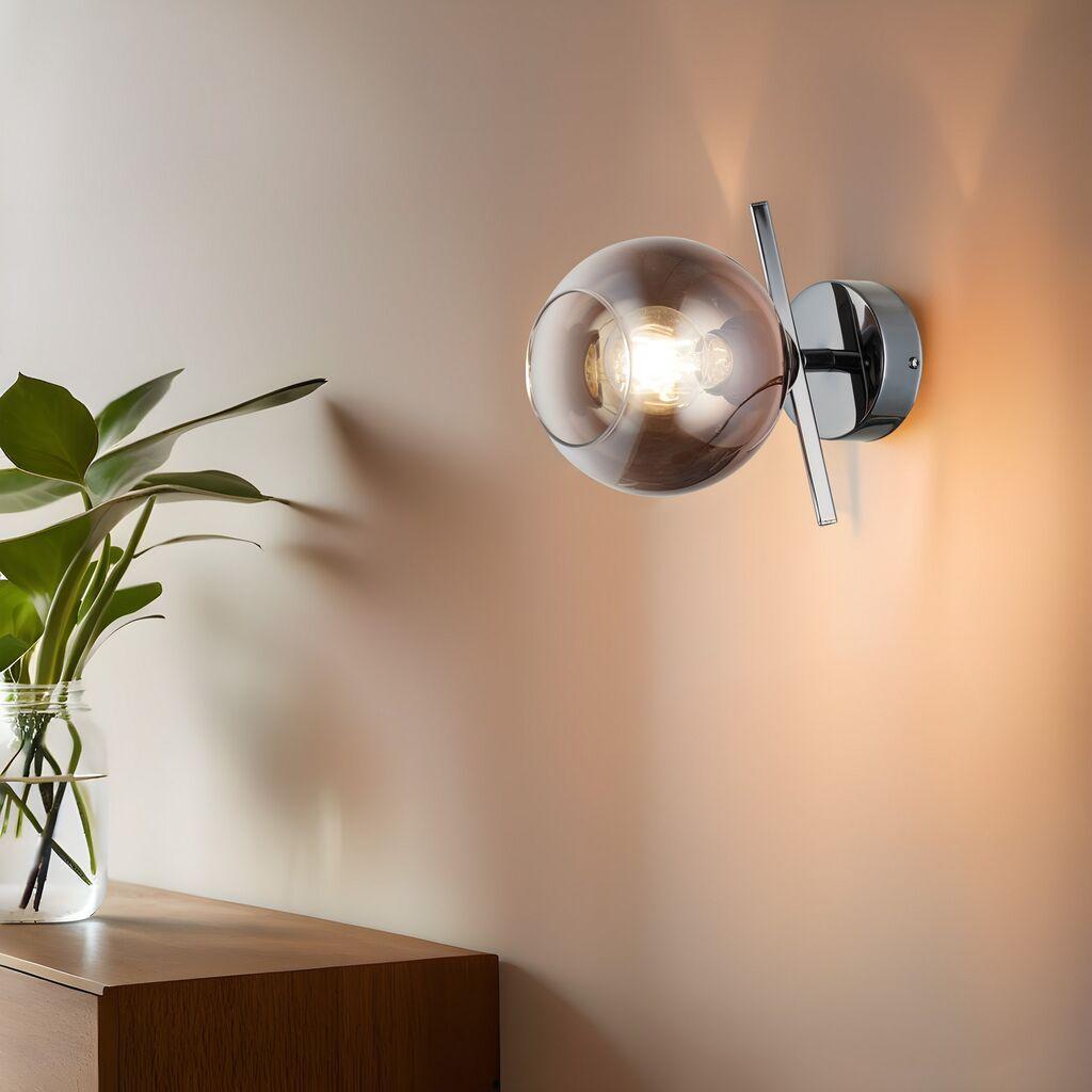 Opviq Zidna lampa Bena-87-19, O15, 12,5cm10x10x3cm, IP20, Srebrna boje