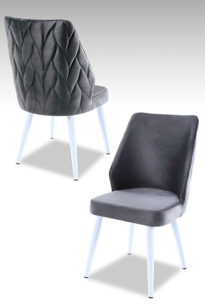 Hanah Home Set stolica Pufi, 48x90x43 cm, 2 komada, Sive