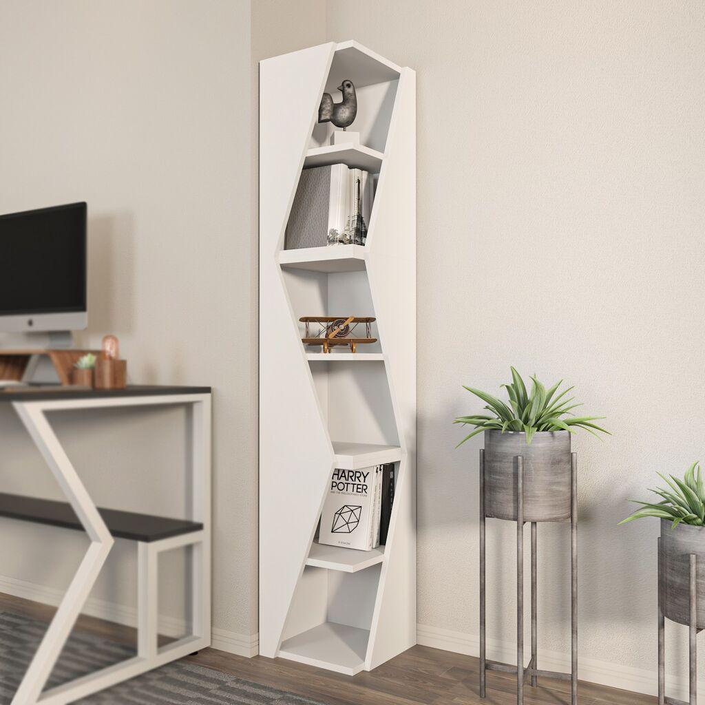 Hanah Home Polica za knjige Arrow, 165x31.8x31.8 cm, Bela