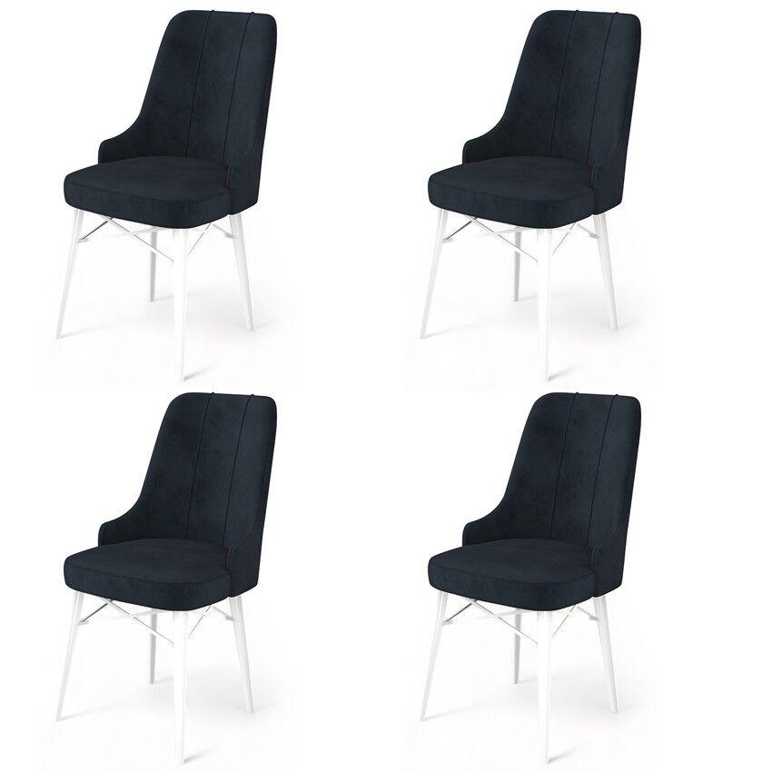 Hanah Home Set stolica Pare, 46x94x46 cm, 4 komada, Antracit-bele