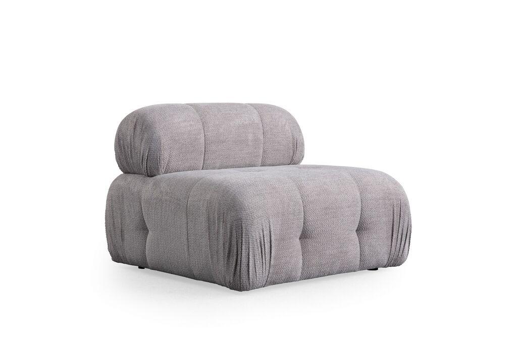 Atelier del Sofa Fotelja Petite O1, 108 x 108 x 83 cm, 95 x 95 x 75 cm, Siva
