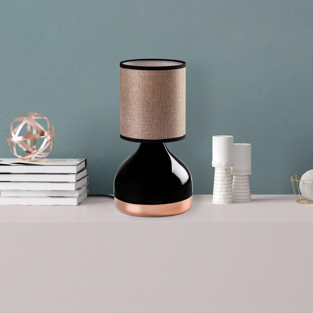 Opviq Stona lampa 8012, 17x17x33 cm, IP20, Crno-smeđa