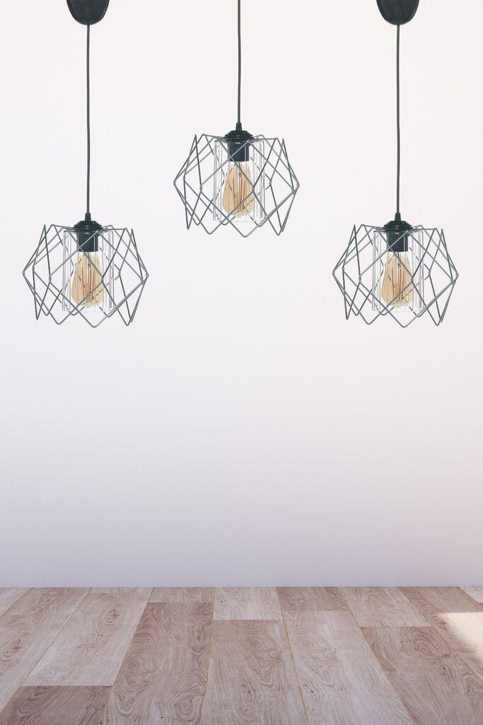 Opviq Luster LB028x3, 23,5cm, IP20, Crno-srebrne boje