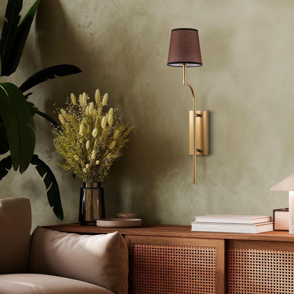 Opviq Zidna lampa Lumora-15332, 16x22x72cm, IP20, Zlatno-braon boje