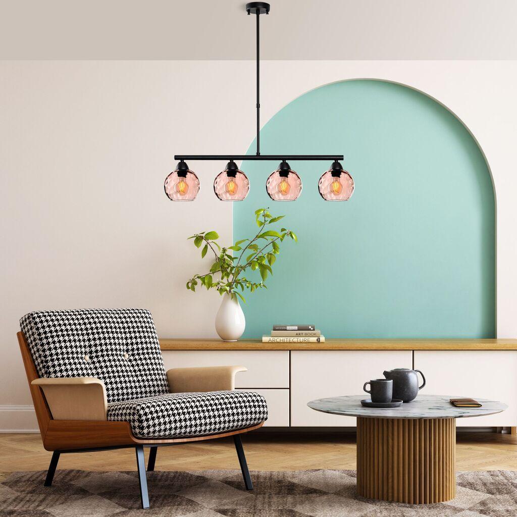 Opviq Luster Benek-15-14433, 80x15x80cm, IP20, Crno-rozi