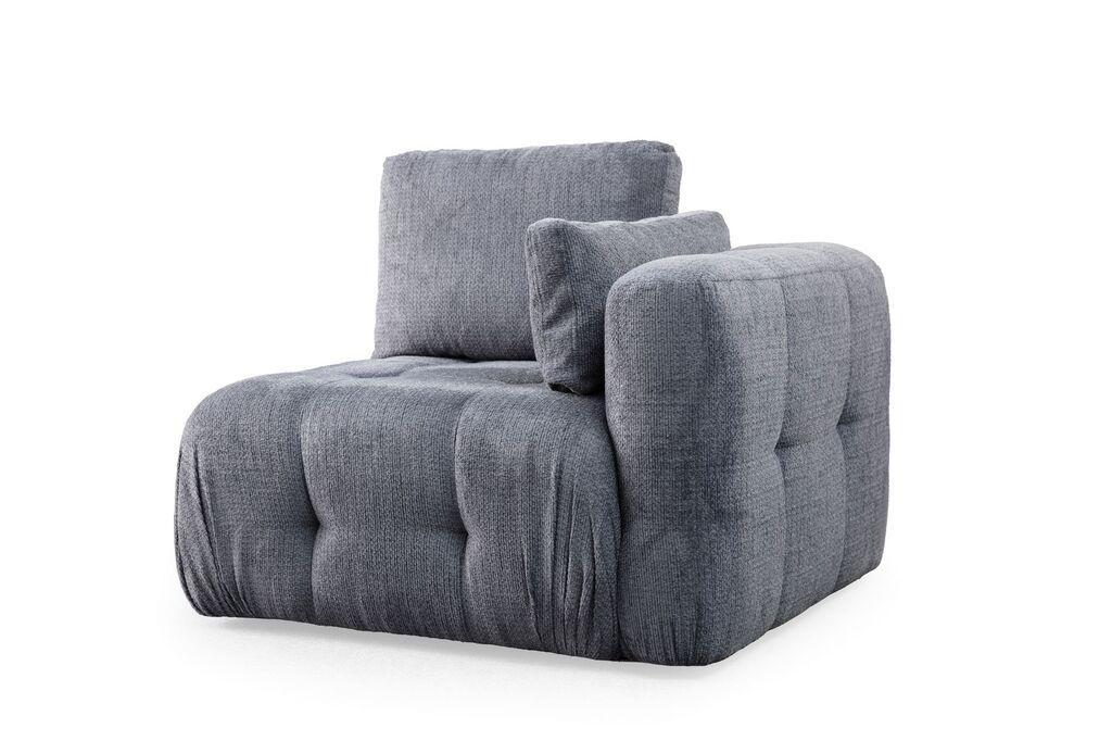 Atelier del Sofa Fotelja Amaris 1R, 100 x 100 x 65 cm, Tamnosiva