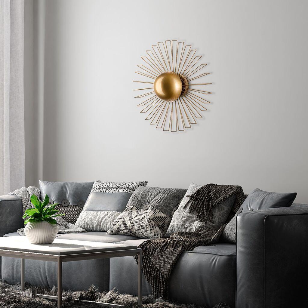 Opviq Zidna lampa Kaya-15236, 60x60x24cm, IP20, Zlatna boje