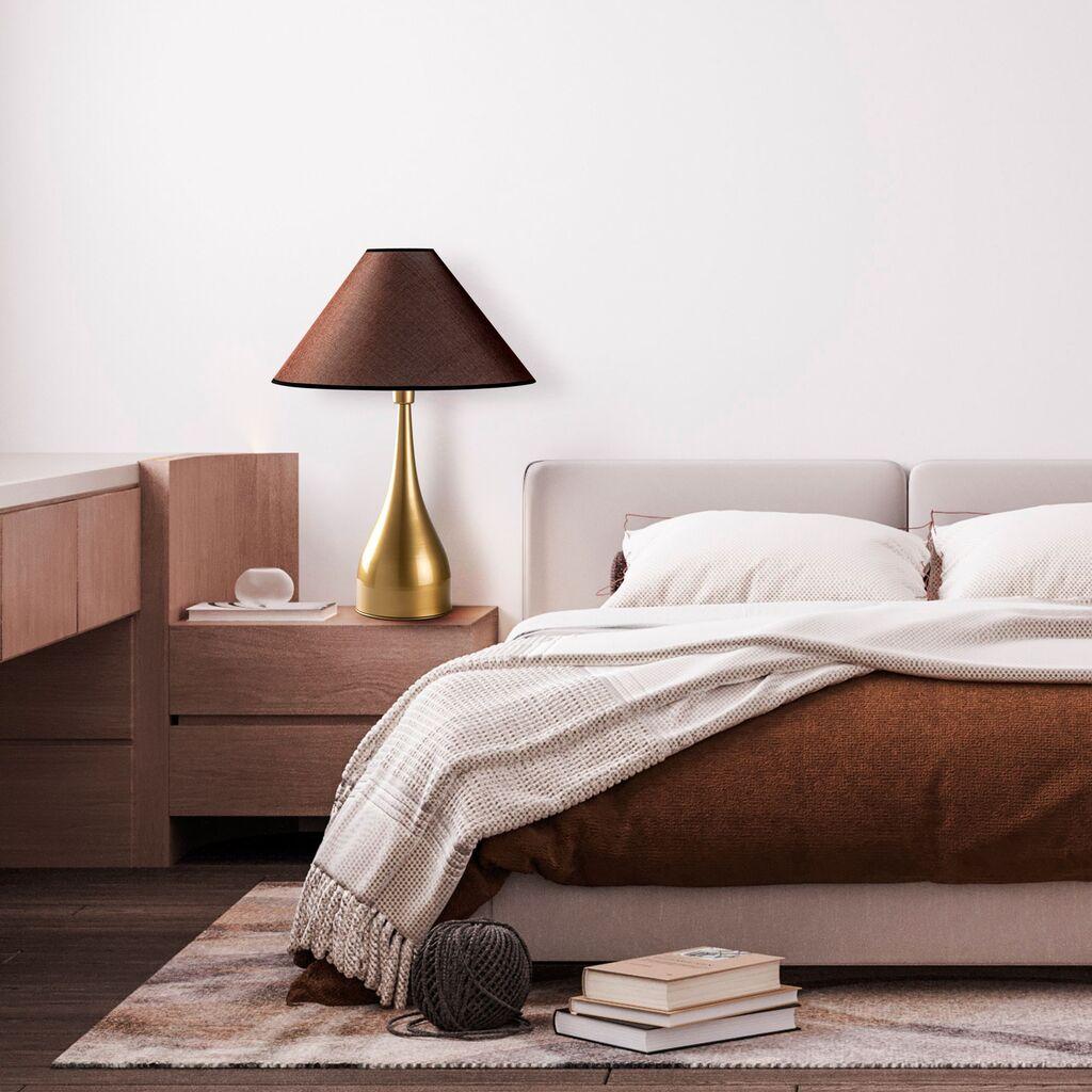 Opviq Stona lampa Luna-15274, 50x50x68 cm, IP20, Braon-zlatne boje