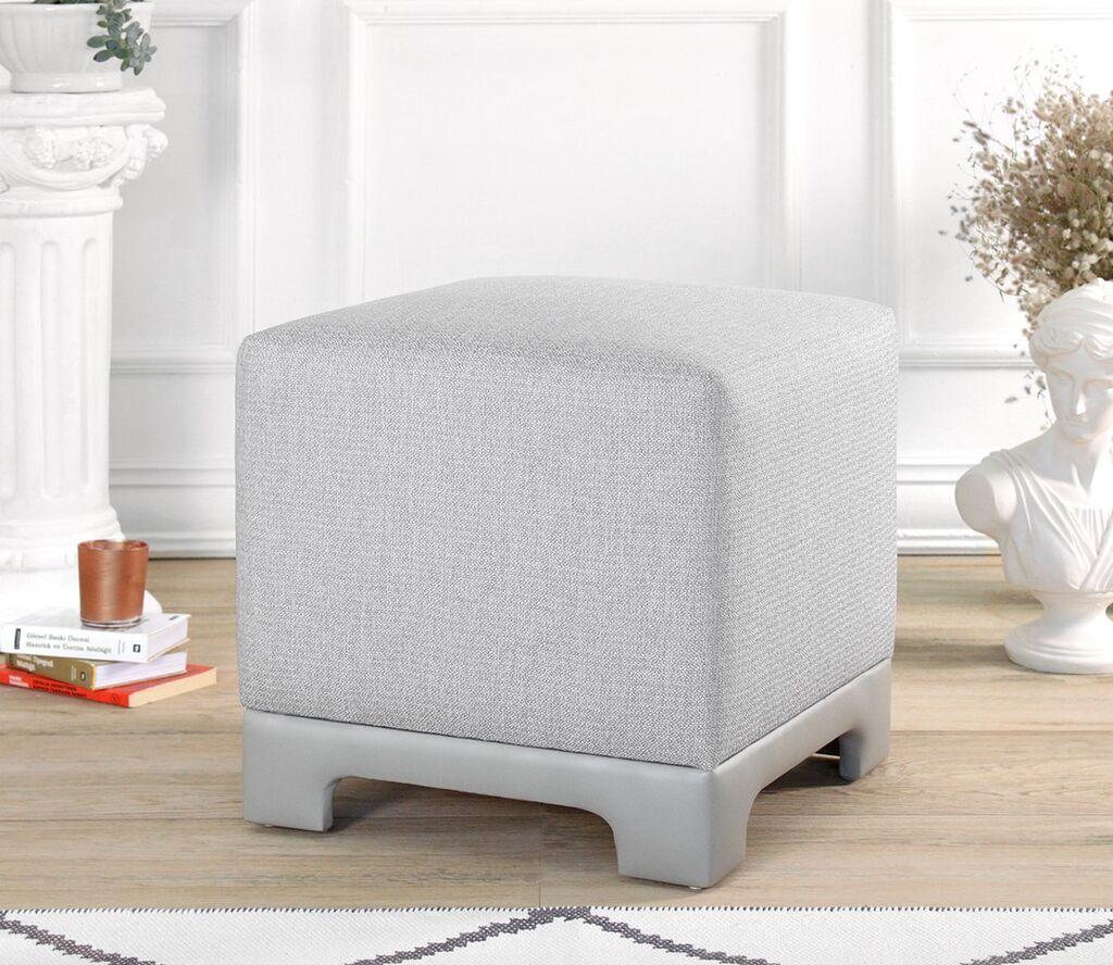 Atelier del Sofa Tabure Lenover, 50x47x50cm, Sivi