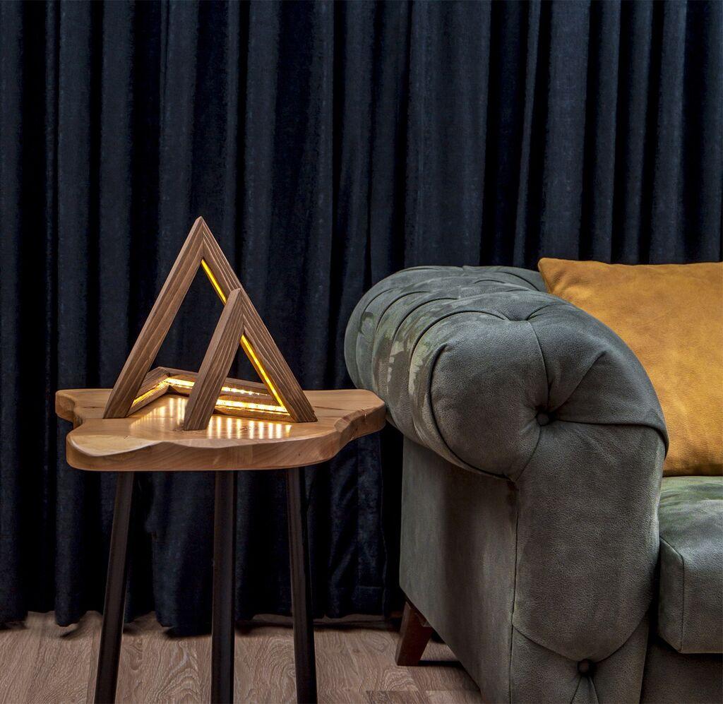 Opviq Set Stonih lampi KN03-US, 2 komada, Boja hrasta