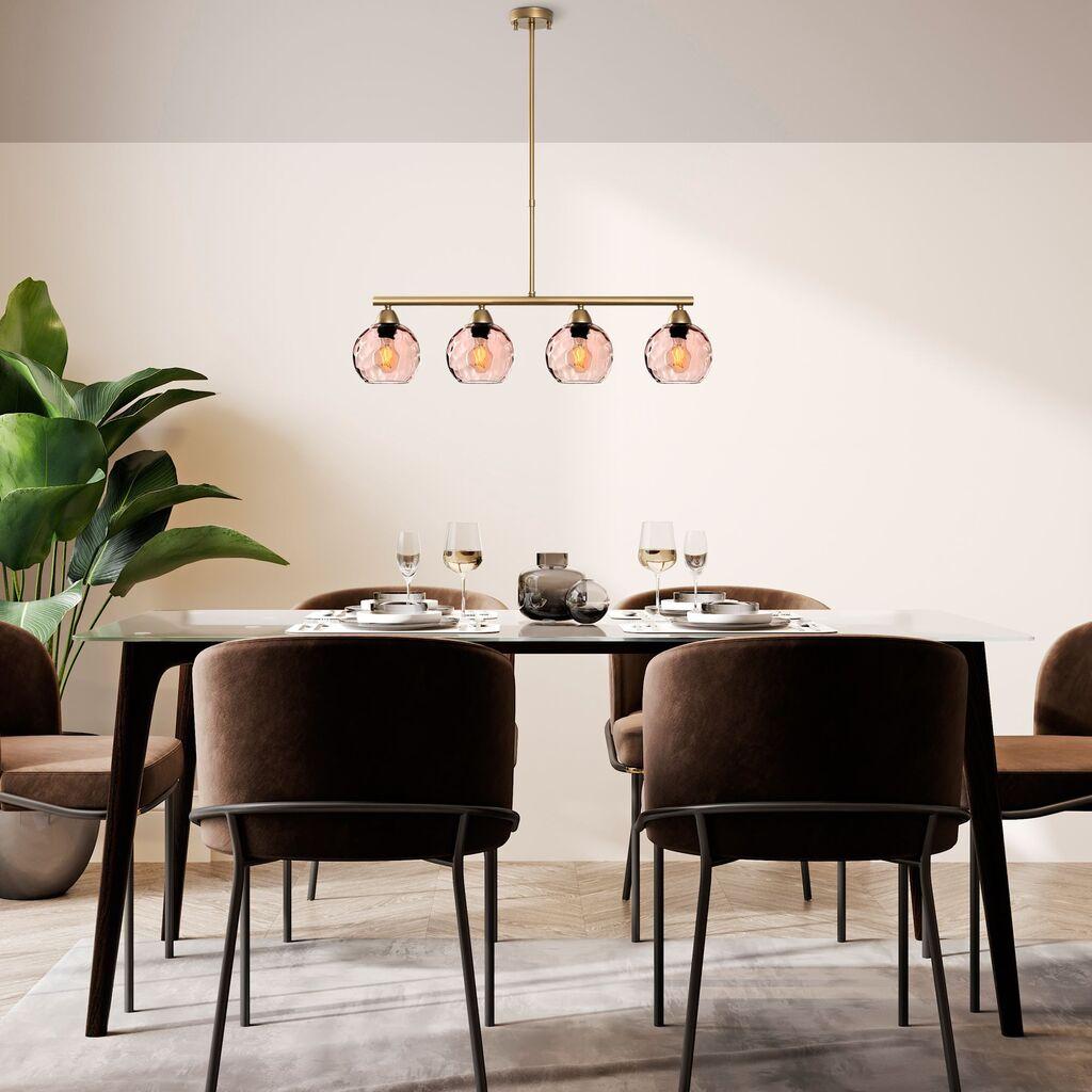 Opviq Luster Benek-15-14443, 80x15x80cm, IP20, Zlatno-roze boje