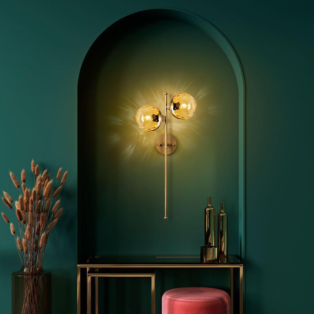 Opviq Zidna lampa Benek-15-14424, 35x25x72cm, IP20, Zlatna boje