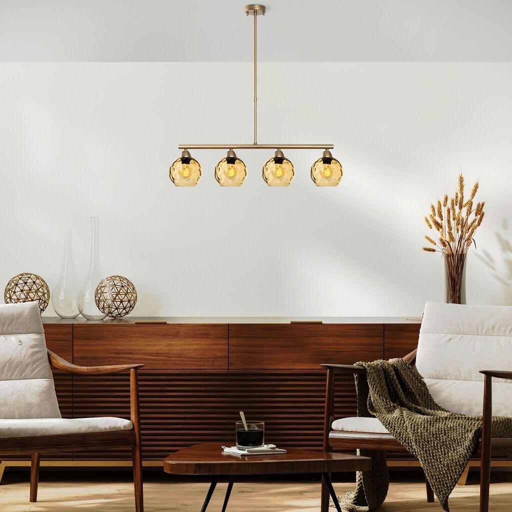 Opviq Luster Benek-15-14444, 80x15x80cm, IP20, Zlatno-žute boje