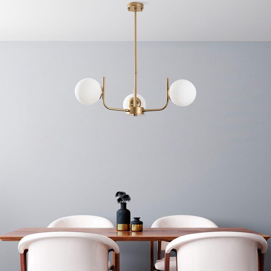 Opviq Luster Antler-13772, 53cm, IP20, Belo-zlatne boje