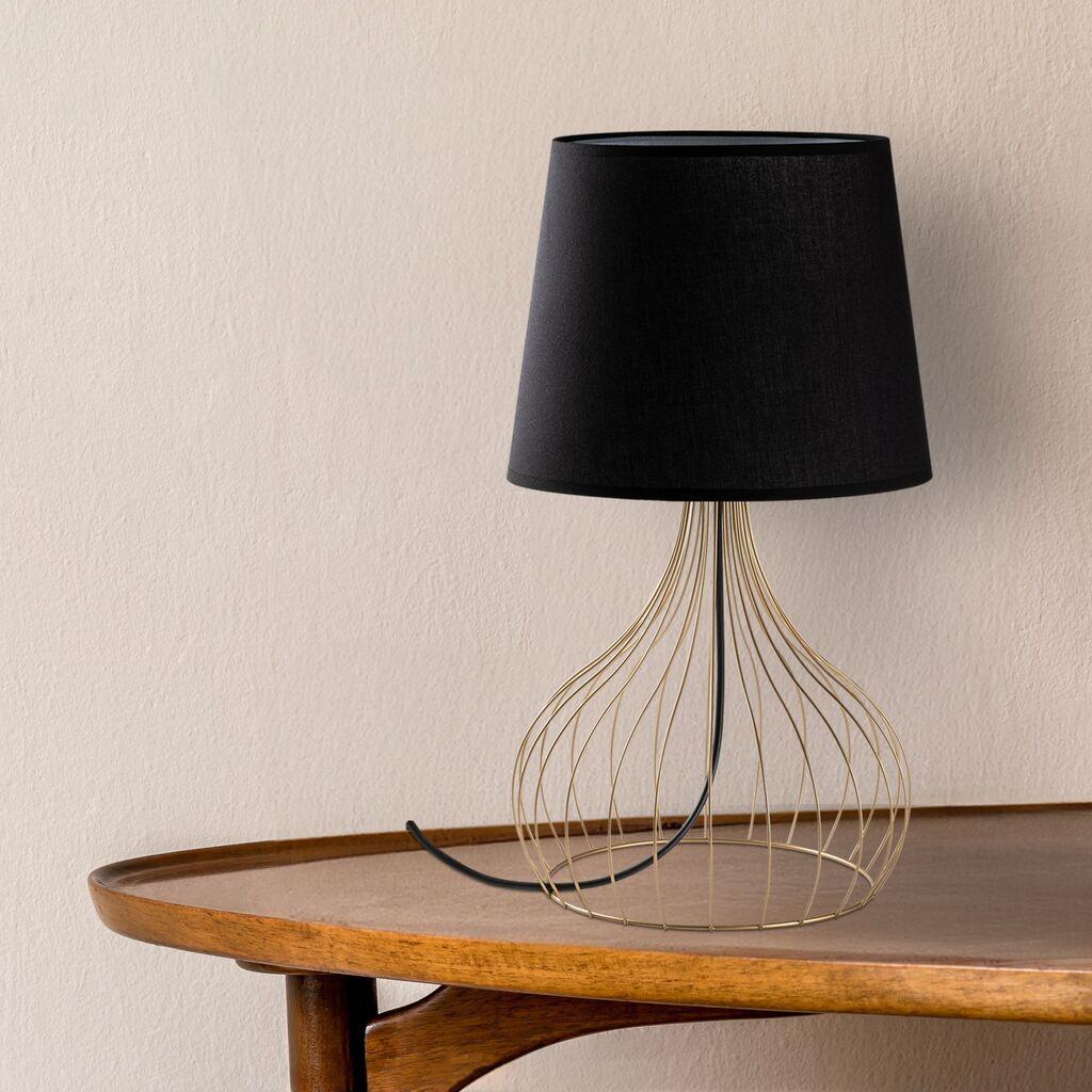 Opviq Stona lampa Telis-5401, 28x28x51 cm, IP20, Crno-zlatne boje