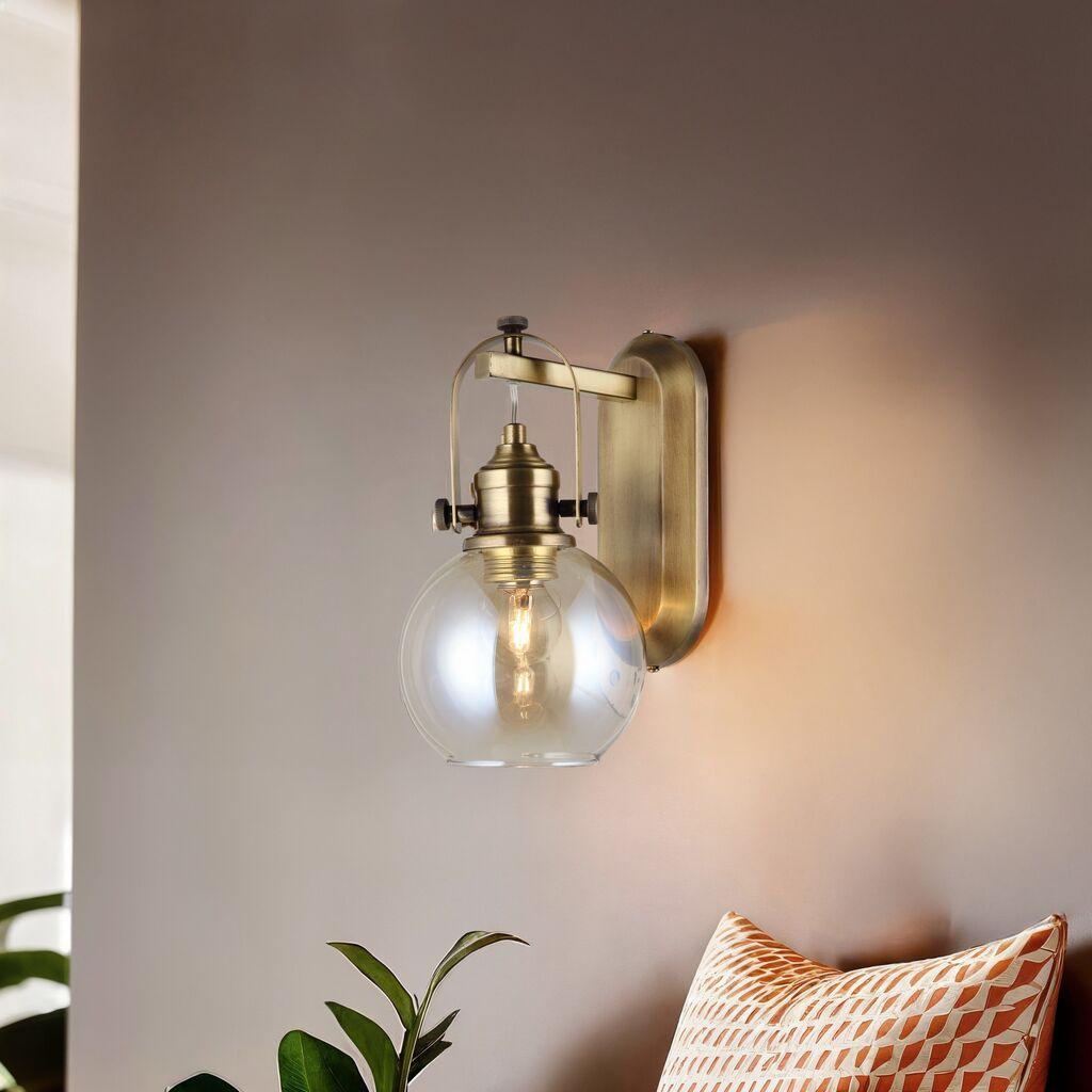 Opviq Zidna lampa Ponte-52-19, O14, 12cm, IP20, Zlatna boje