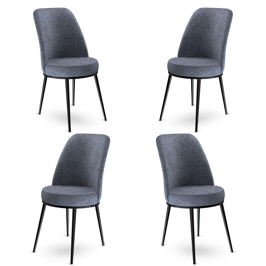 Hanah Home Set stolica Dexa, 45x89x42 cm, 4 komada, Tamnosive