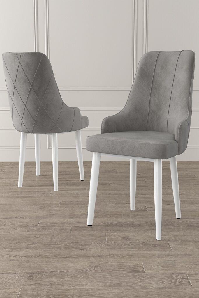 Hanah Home Set stolica Trex, 46x95x42 cm, 6 komada, Sivo-bele