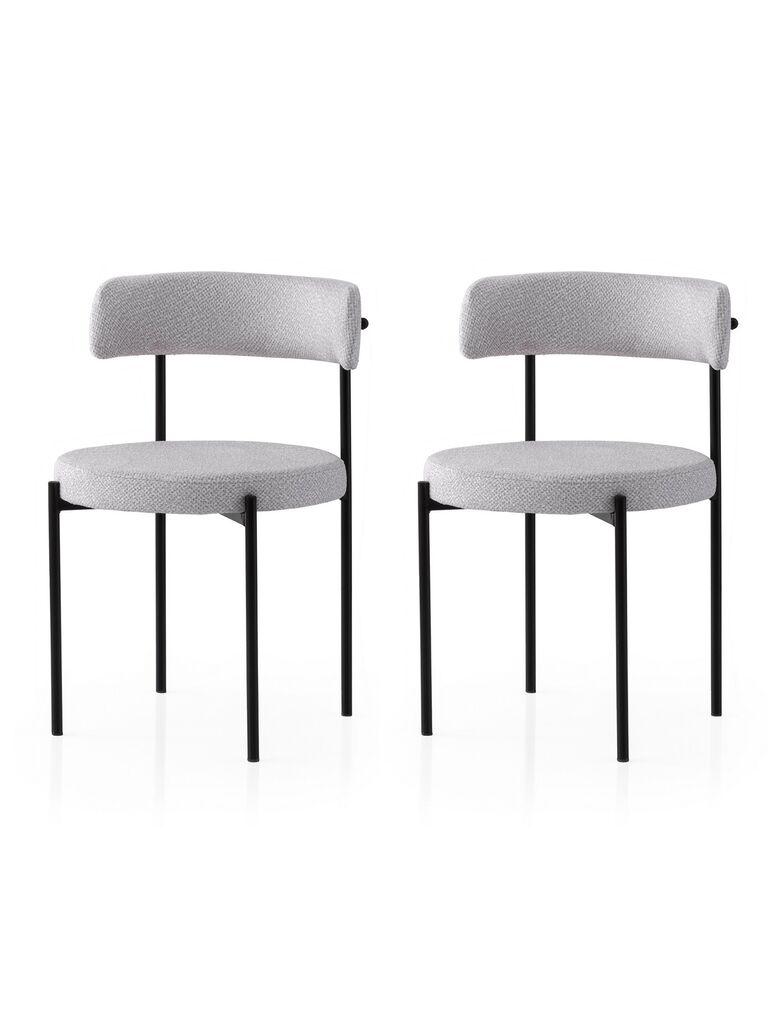 Hanah Home Set stolica Gini, 48,5x75,5x50,5 cm, 2 komada, Crno-sive