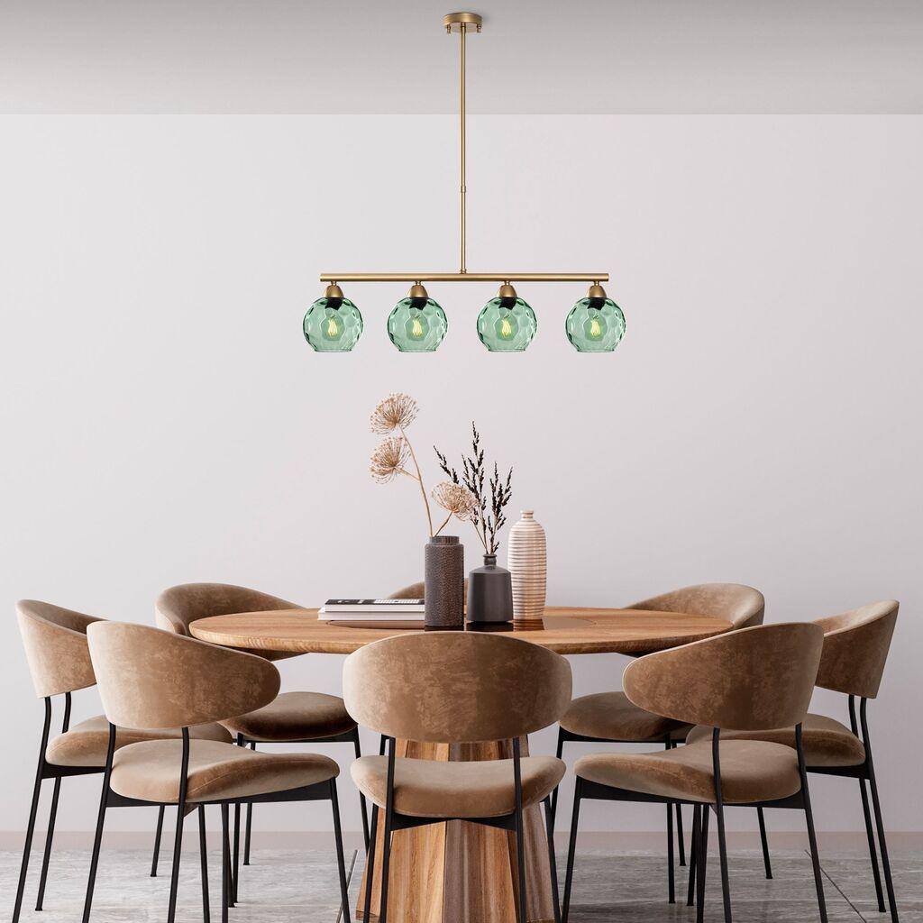 Opviq Luster Benek-15-14445, 80x15x80cm, IP20, Zlatno-zelene boje