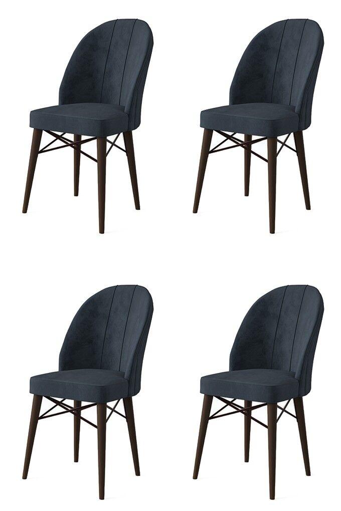 Hanah Home Set stolica Ritim, 44x96x42 cm, 4 komada, Antracit-braon