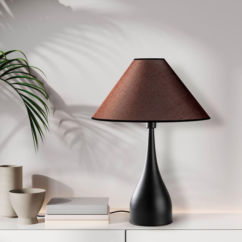 Opviq Stona lampa Luna-15267, 50x50x68 cm, IP20, Braon-crna