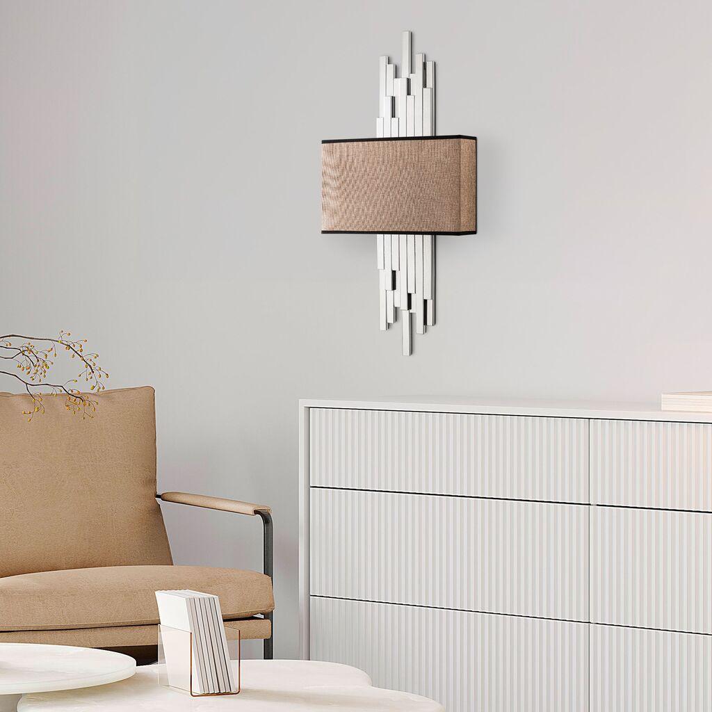 Opviq Zidna lampa Axis-15122, 35x75x10cm, IP20, Belo-smeđa