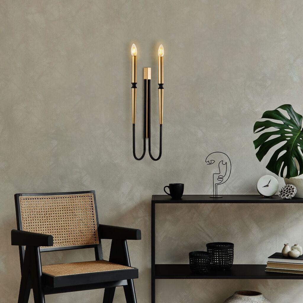 Opviq Zidna lampa Lumi-15151, 18x58x12cm, IP20, Crna