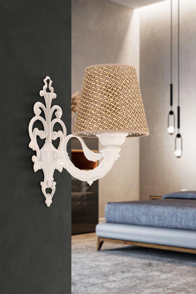 Opviq Zidna lampa Lily Hazeran, 15x10x13cm, IP20, Bež-bela