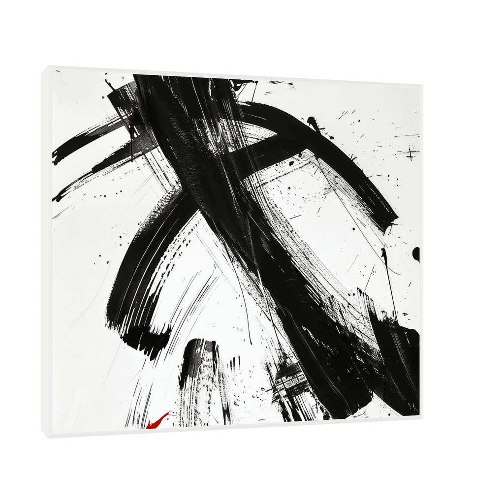Canvas Slika na platnu Mimika II, Sa ramom, 150 x 120  cm, Crni