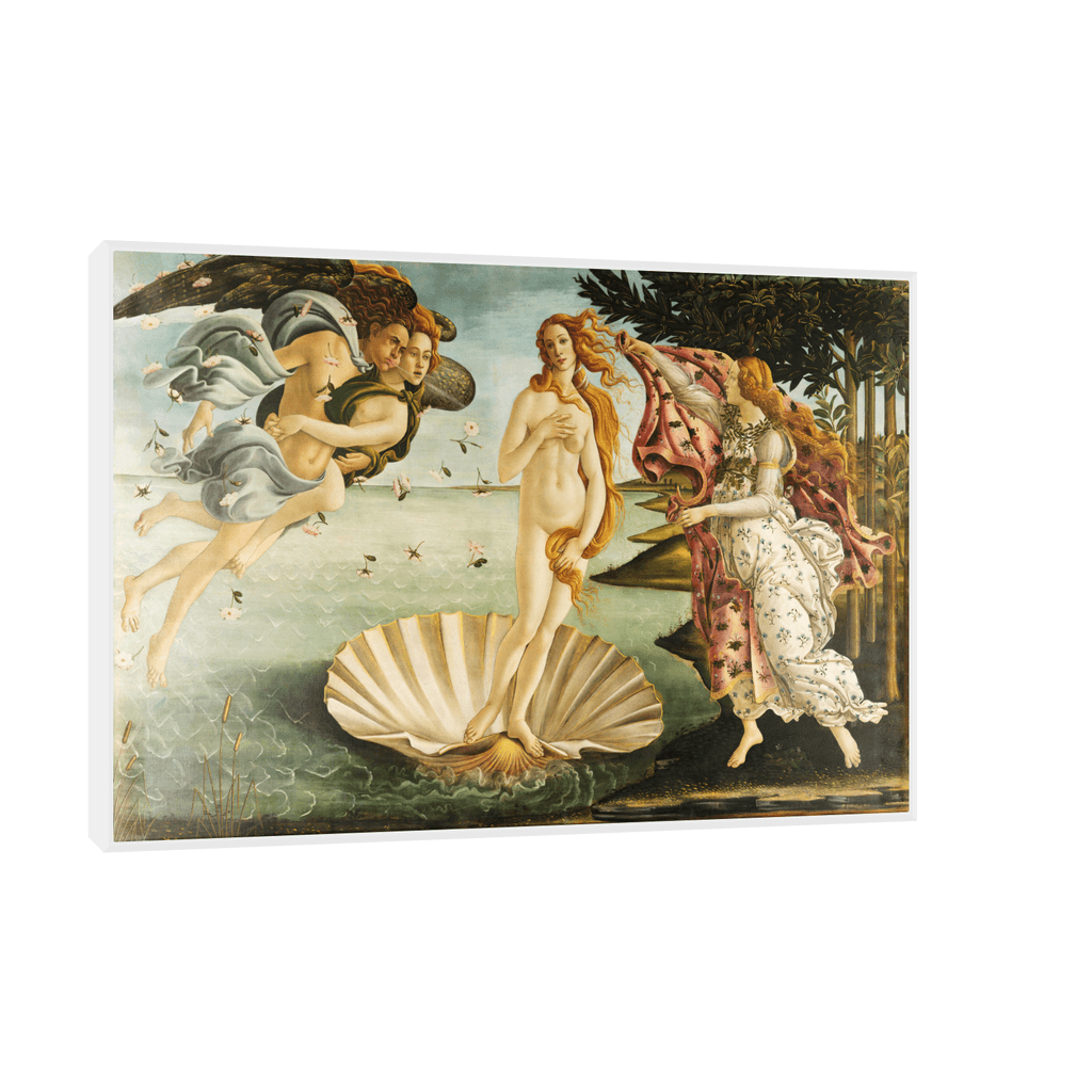 Canvas Slika na platnu Birth Of Venus, Sandro Botticelli 90x60cm, Sa ramom, Beli