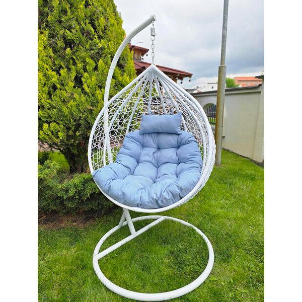 Baštenska ljuljaška jaje F031SP, Belo-svetloplava