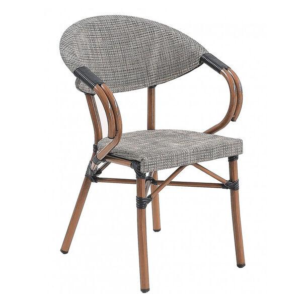 Baštenska stolica Lazarus KJF011, 58x55x80cm, Siva