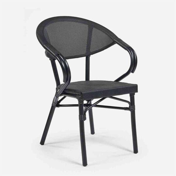 Baštenska stolica Lazarus KJF011C, 58x55x80cm, Crna