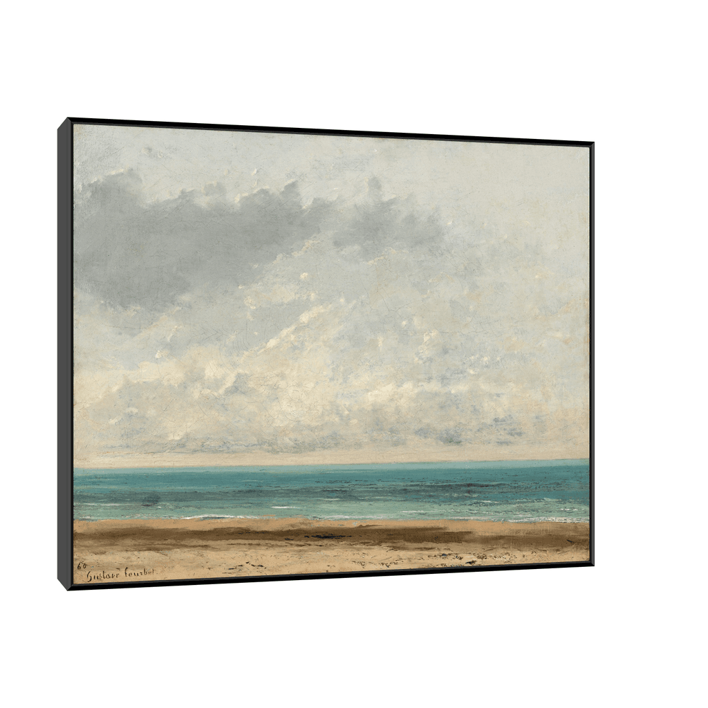 Canvas Slika na platnu Calm Sea, Gustave Courbet 100x80cm, Sa ramom, Crni