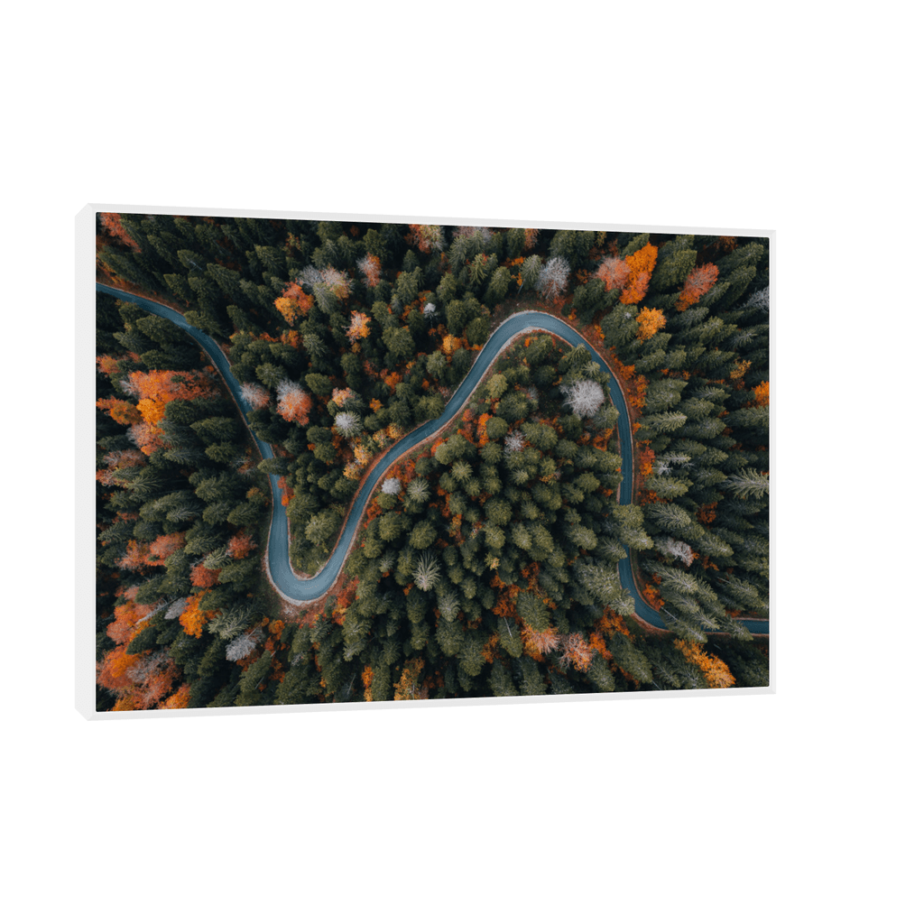 Canvas Slika na platnu Put sa visine 45x30cm, Sa ramom, Beli