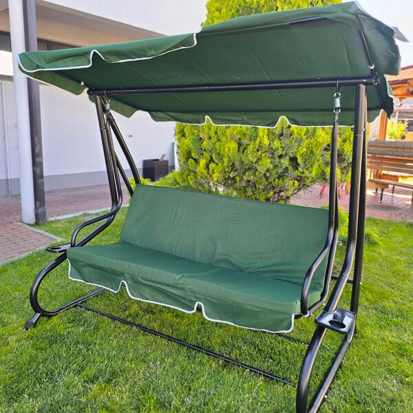 Baštenska ljuljaška trosed C1089, 200x120x164cm, Zelena