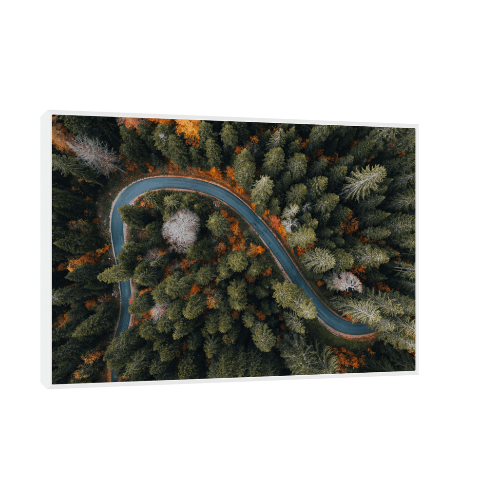 Canvas Slika na platnu Put sa visine II 45x30cm, Sa ramom, Beli