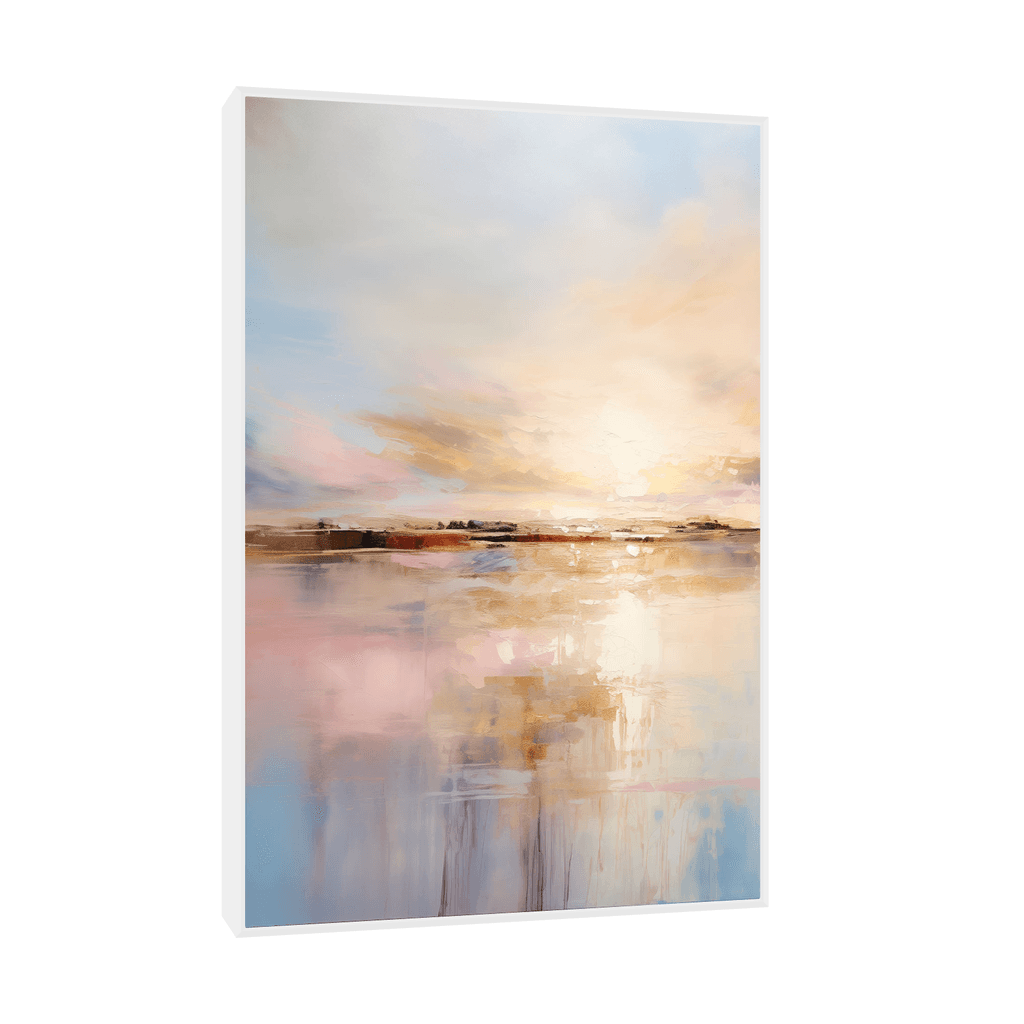 Canvas Slika na platnu Zalazak pored mora II, Sa ramom, 60 x 90 cm, Beli