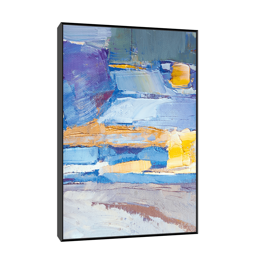 Canvas Slika na platnu Plava harmonija, Sa ramom, 30 x 45 cm, Crni