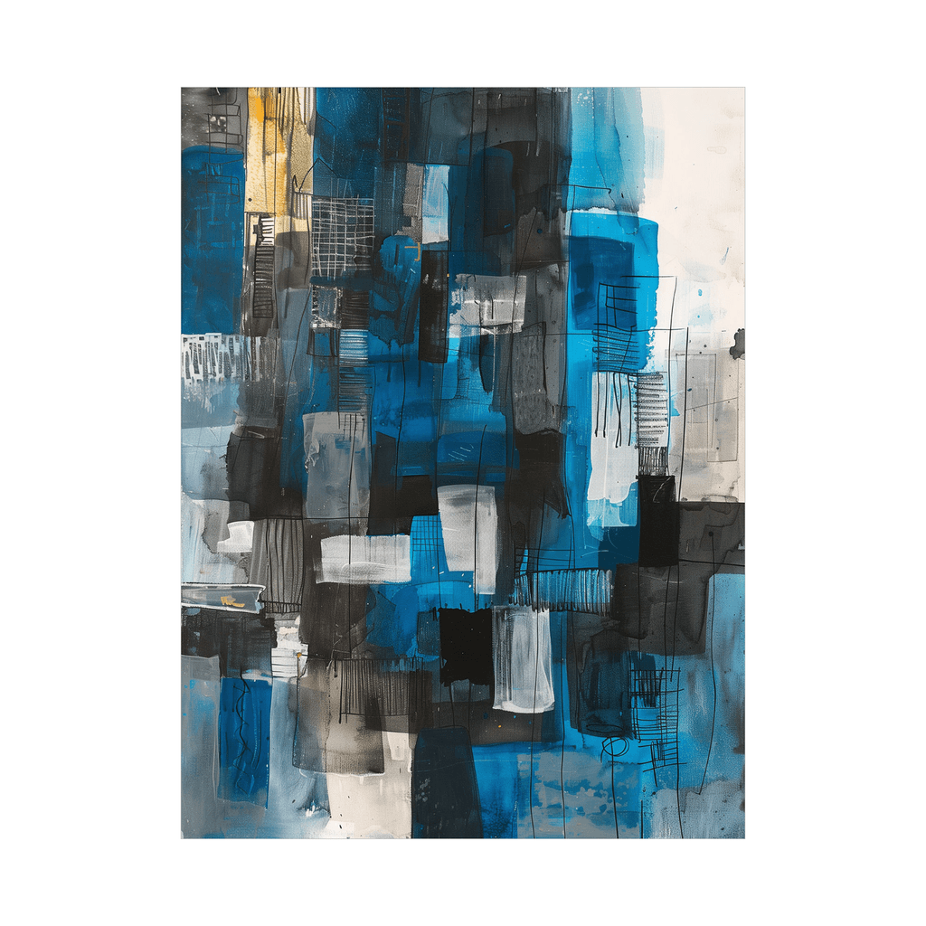 Canvas Slika na platnu Plave forme, 45x60cm