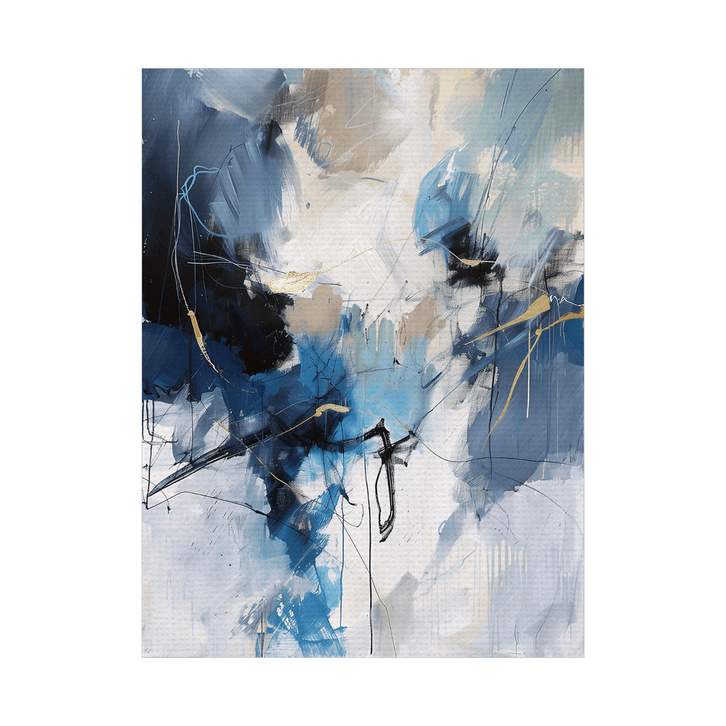 Canvas Slika na platnu Plava harmonija, 50x100cm