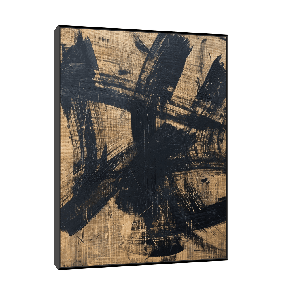 Canvas Slika na platnu Continuous 45x60cm, Sa ramom, Crni