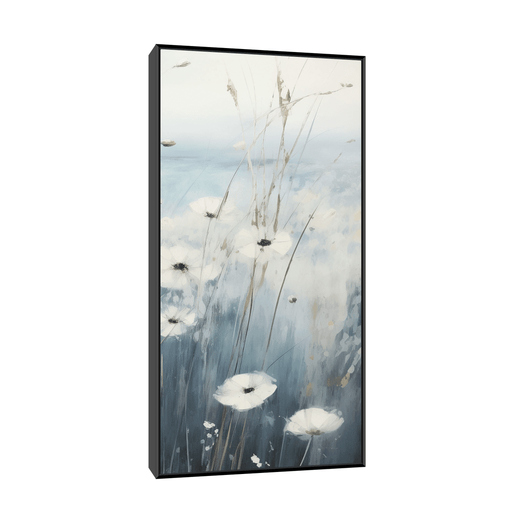 Canvas Slika na platnu Plava harmonija III, 70x140cm, Sa ramom, Crni